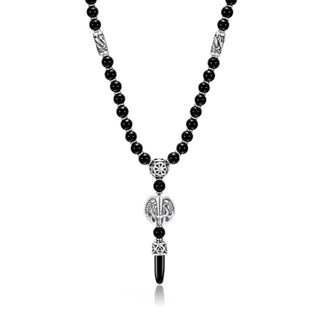 Necklace archangel Michael Black Onyx 6mm - PROTECTION & POWER