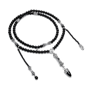 Necklace Maha Mala Diamond Path - Black Onyx