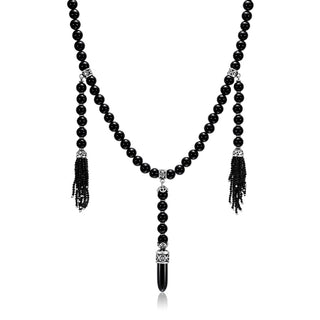 Necklace Maha Mala Pendulum 1 - Black Onyx