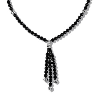 Necklace Maha Mala Tassel - Black Onyx