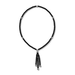 Necklace Maha Mala Tassel - Black Onyx
