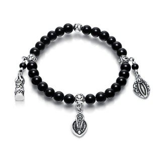 Bracelet Mala Lingga Yoni - Black Onyx LYB2.BO