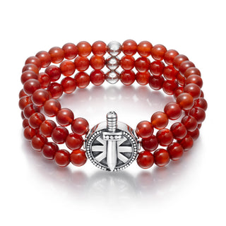 Bracelet archangel Michael Red Agate AMCB1 - PRAYER